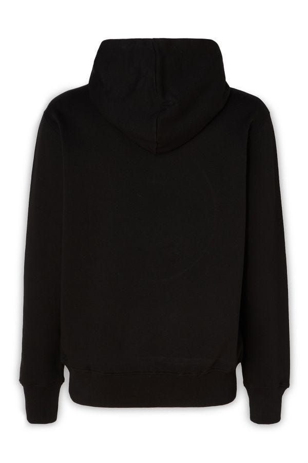 Versace Black Cotton Logo Details Hooded Sweatshirt