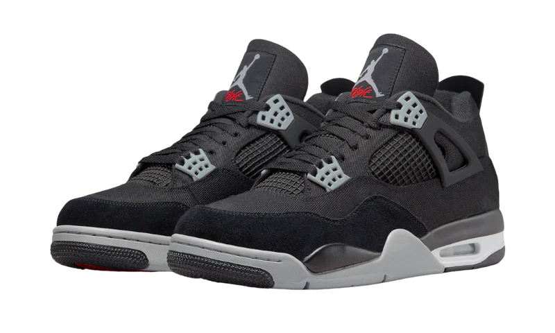 Air Jordan 4 Retro Schwarz Canvas