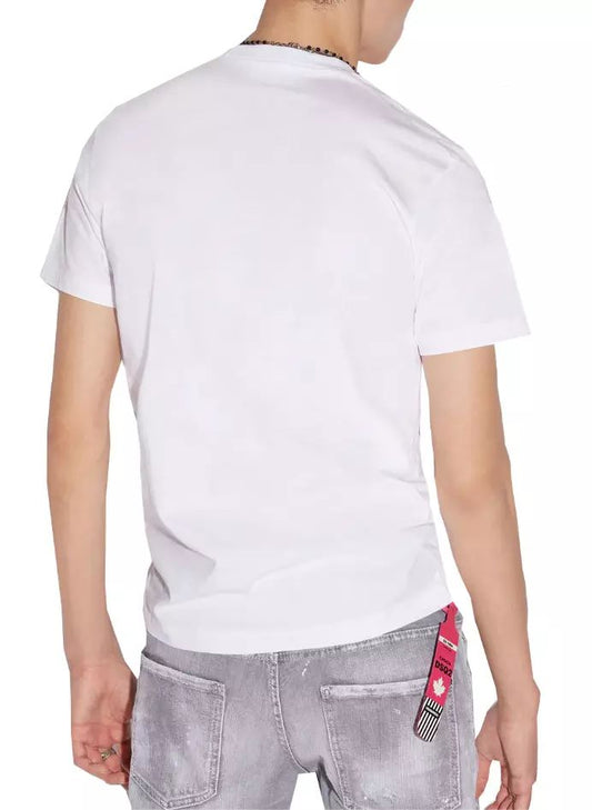 Weißes Baumwoll-T-Shirt von Dsquared2