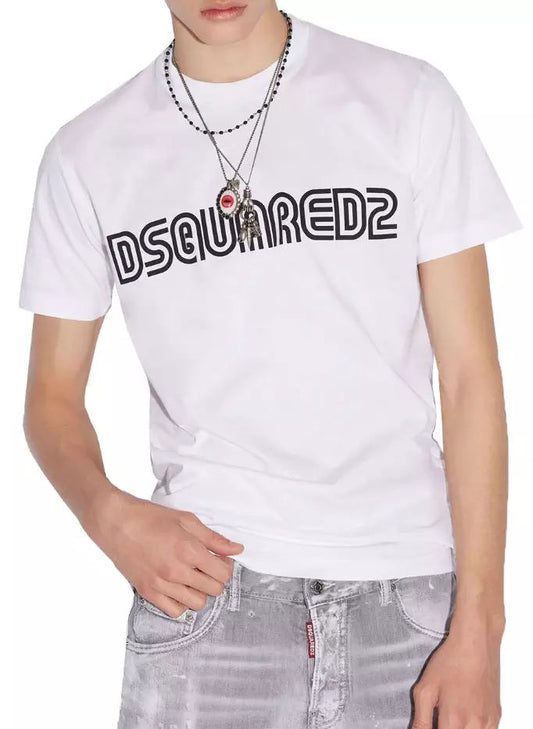 Weißes Baumwoll-T-Shirt von Dsquared2