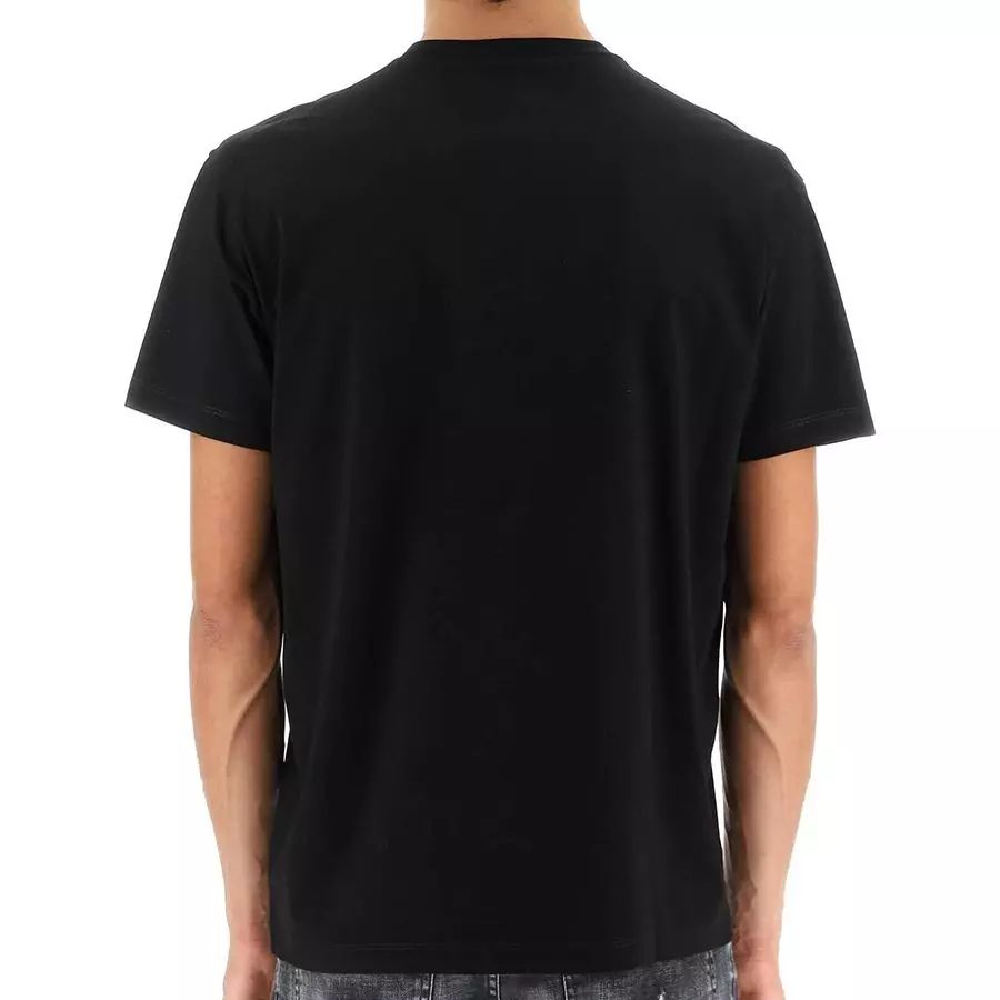 Schwarzes Baumwoll-T-Shirt von Dsquared2