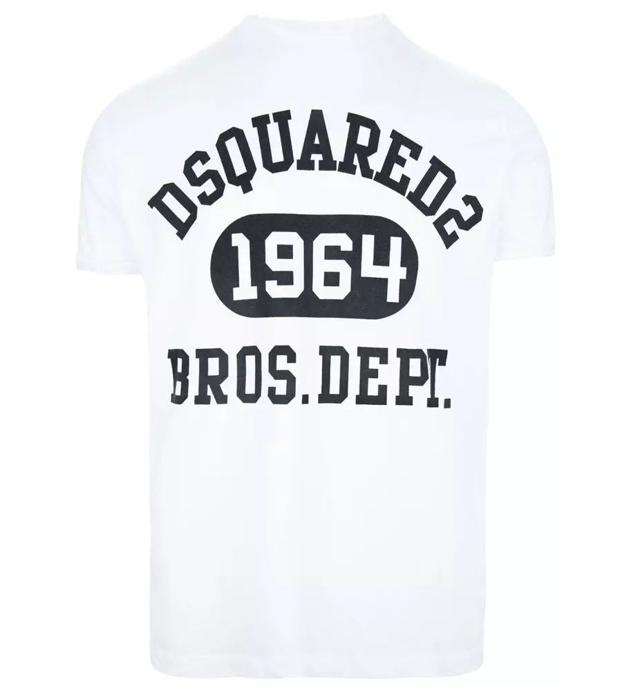 Weißes Baumwoll-T-Shirt von Dsquared2