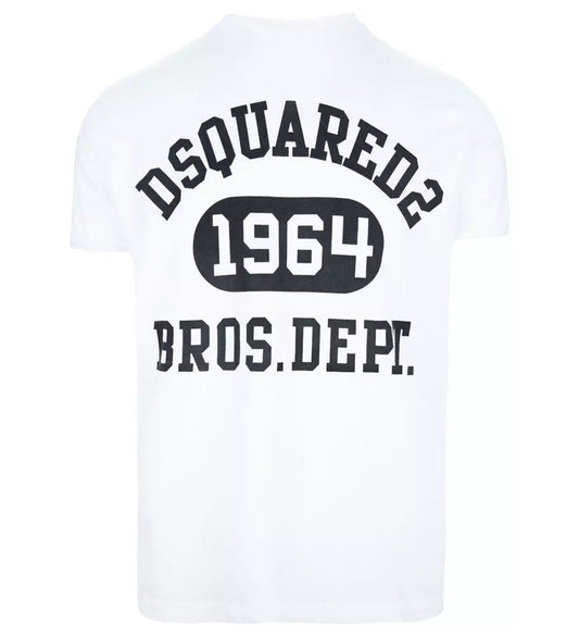 Weißes Baumwoll-T-Shirt von Dsquared2