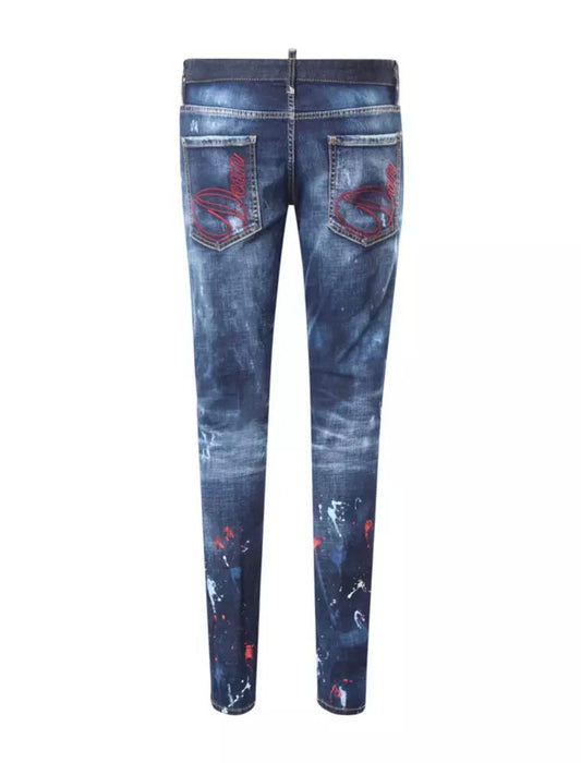 Dsquared2 Blue Cotton Jeans & Pant