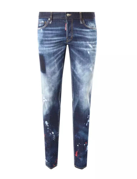 Dsquared2 Blue Cotton Jeans &amp; Pant